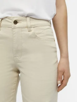 Object naisten housut, OBJMARINA MW TWILL JEANS Valkoinen