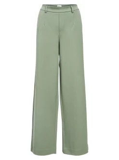 Object Naisten Housut, OBJLISA WIDE PANT NOOS H Laurel Wreath