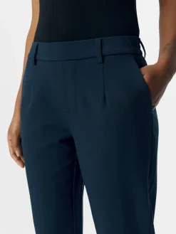 Object naisten housut OBJLISA SLIM PANT NOOS, Sky Captain