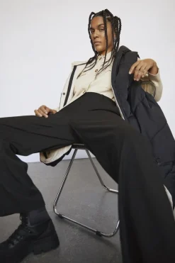 Object Naisten Housut OBJLISA WIDE PANT NOOS Black