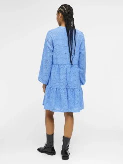 Object naisten mekko, OBJFEODORA GIA L/S DRESS Vaaleansininen