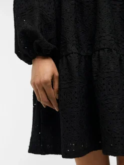 Object naisten mekko, OBJFEODORA GIA L/S DRESS Musta