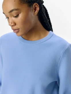 Object naisten neule, OBJREYNARD SQUARE SLEEVE O-NECK Cornflower Blue