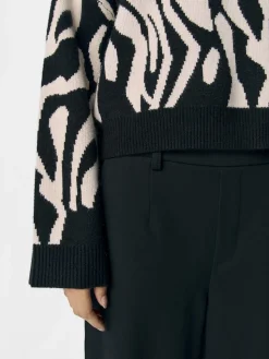 Object naisten neule, OBJENA L/S LO KNIT PULLOVER Black