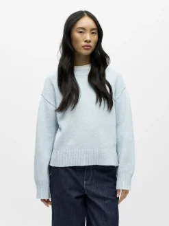 Object naisten neulepusero Objsima L/S Lo Knit Pullover Noos, Winter Sky