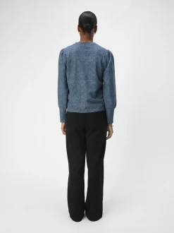 Object naisten paita, K-OBJFEODORA L/S TOP Vaaleansininen