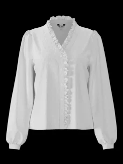 Object naisten paita, OBJGEMMA DEA L/S RE SHIRT E DIV Bright White