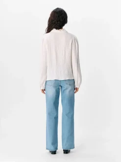 Object naisten paita, OBJGEMMA DEA L/S RE SHIRT E DIV Bright White