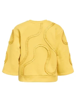 Object naisten pusero, OBJLIV RE 3/4 SWEATSHIRT CC2 SS Daffodil
