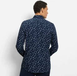 Olymp kauluspaita 24/7 Level 5 Body Fit Jersey, sininen kuosi