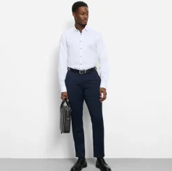 Olymp kauluspaita Level 5 Body Fit Contrast Trim Floral, valkoinen