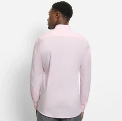 Olymp kauluspaita Level 5 Body Fit Stretch Easy Iron, vaaleanpunainen