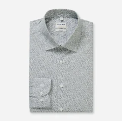 Olymp kauluspaita Level 5 Body Fit Microprint, valkopohjainen kuosi