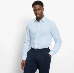 Olymp kauluspaita Level 5 Body Fit Microprint, valkopohjainen kuosi