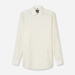 Olymp kauluspaita Luxor jacquard Offwhite, luonnonvalkoinen