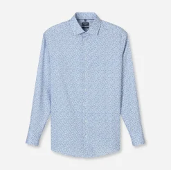 Olymp kauluspaita Luxor Modern Fit Microprint, vaaleansininen
