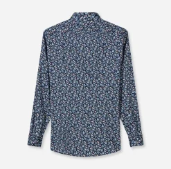Olymp kauluspaita Luxor Modern Fit Floral Print, sininen kuosi