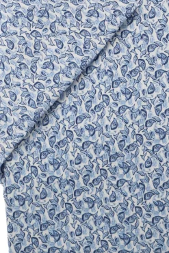 Olymp kauluspaita SS Luxor Modern Fit Microprint, vaaleansininen