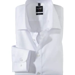 Olymp level 5 Kauluspaita +hiha, Body Fit Valkoinen