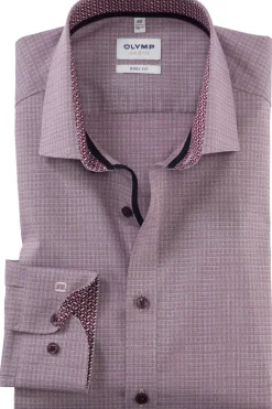 Olymp level five kauluspaita, body fit Punainen