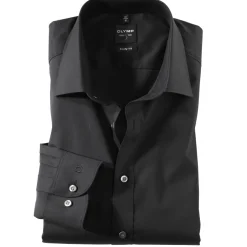 Olymp Level Five Kauluspaita, Body Fit Musta