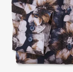 Olymp level five kauluspaita, body fit Sininen Kuosi