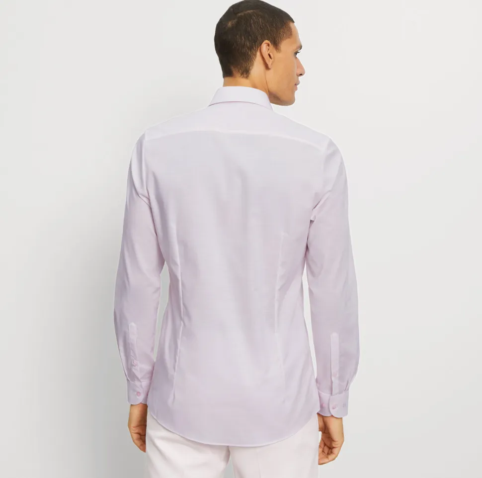 Olymp Level Five Kauluspaita, Body fit Vaaleanpunainen