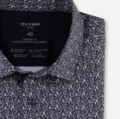 Olymp luxor 24/7 kauluspaita, modern fit Sininen Kuosi