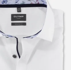 Olymp luxor kauluspaita, Modern fit Valkoinen