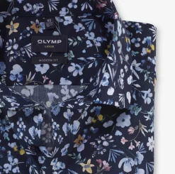 Olymp luxor kauluspaita, Modern fit Sininen Kuosi