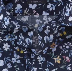 Olymp luxor kauluspaita, Modern fit Sininen Kuosi