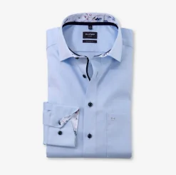 Olymp luxor kauluspaita, Modern fit Keskisininen