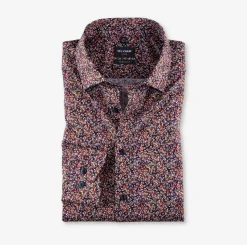 Olymp luxor miesten kauluspaita,modern fit Punainen Kuosi