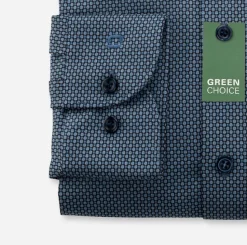 Olymp Miesten Bisnespaita 2016-84-11 SNOS JERSEY BODY FIT Sininen Kuosi