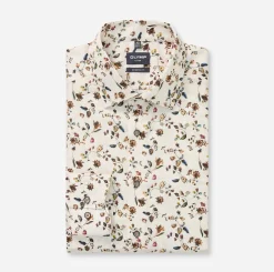 Olymp miesten kauluspaita Luxor Modern Fit, ruskea kuosillinen