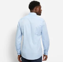 Olymp miesten kauluspaita, 051 LEVEL 5 BODY FIT CONTRAST Vaaleansininen