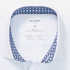 Olymp miesten kauluspaita, 095 24/7 - LUXOR MODERN FIT JERSEY Valkoinen