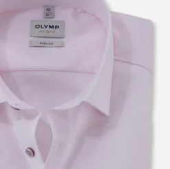 Olymp miesten kauluspaita level five, body fit Vaaleanpunainen