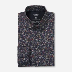 Olymp miesten kauluspaita 24/SEVEN – LEVELFIVE BODY FIT JERSEY, sininen kuosi