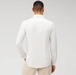 Olymp Miesten Kauluspaita Body Fit JERSEY Valkoinen