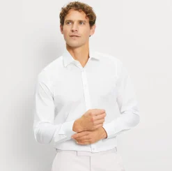 Olymp miesten kauluspaita level five, body fit Valkoinen