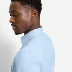 Olymp miesten kauluspaita Level 5 Body Fit Stretch Easy Iron, vaaleansininen