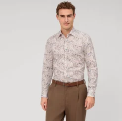 Olymp Miesten Kauluspaita, 2000-54-22 SEASONAL Punainen Kuosi