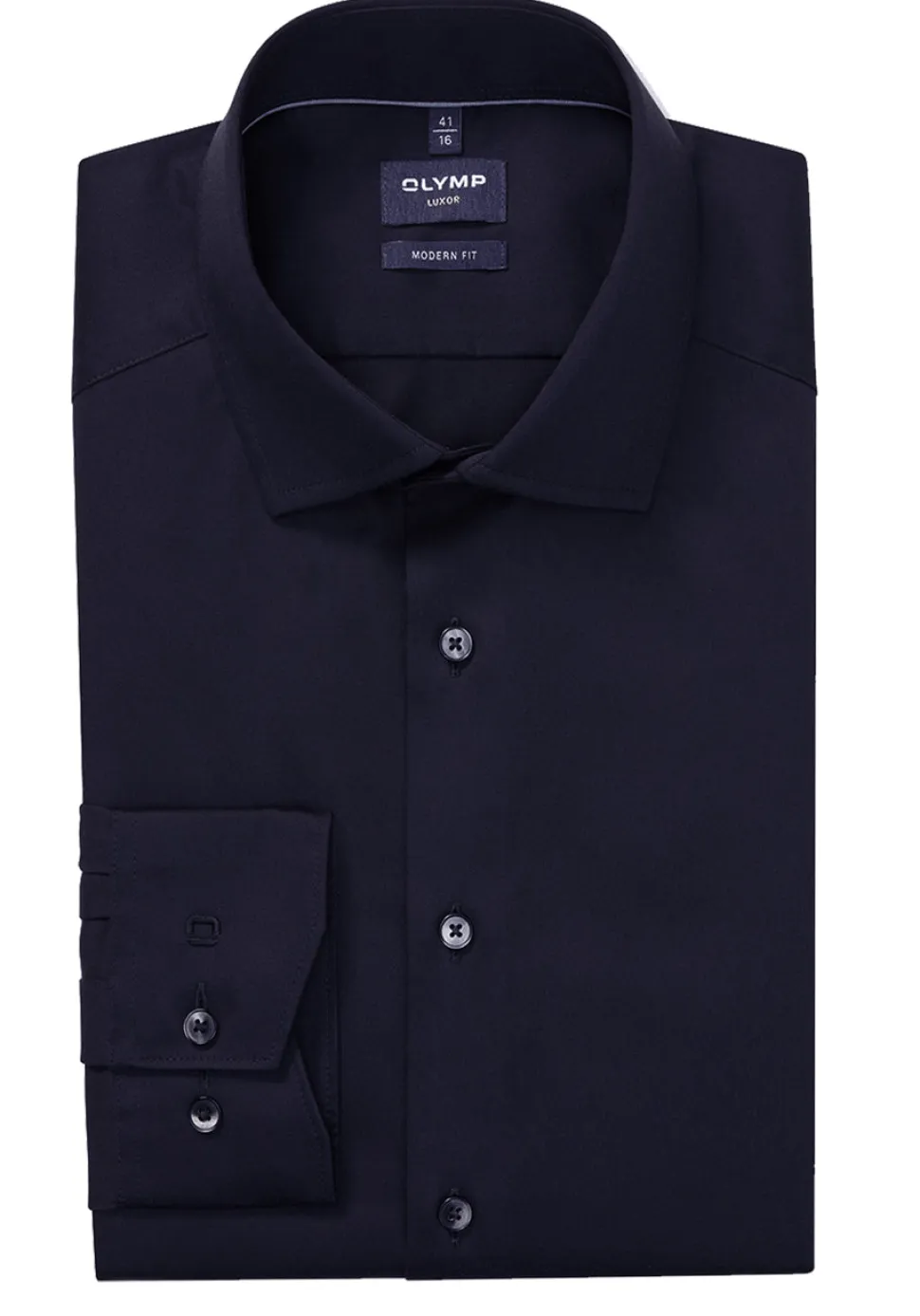 Olymp miesten kauluspaita, 042 LUXOR MODERN FIT SATIN Sininen