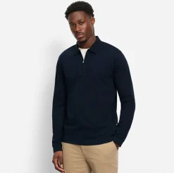 Olymp miesten paita JERSEY POLO LONGSLEEVE, tummansininen