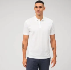 Olymp miesten pikeepaita, CASUAL REGULAR FIT POLO SHIRT Valkoinen
