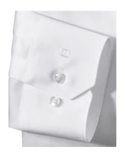 Olymp No 6 Kauluspaita, Super Slim Valkoinen