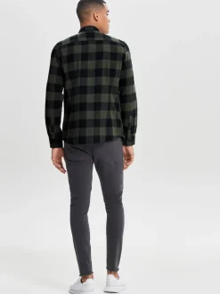 Only & Sons Ruudullinen Kauluspaita Vihreä Ruutu