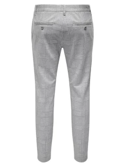 Only and Sons chinokset, MARK PANT 7129 CHECK Harmaa Ruutu