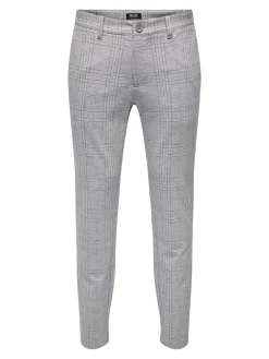 Only and Sons chinokset, MARK PANT 7130 CHECK Ruskea Ruutu